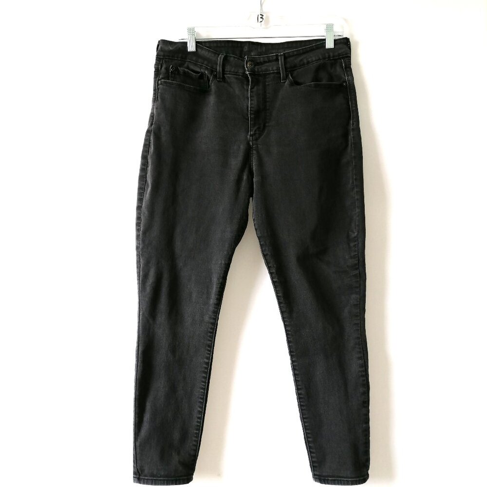 Denizen By Levis Womens Black High Rise 5 Pocket Design Skinny Jeans Size 33x28
